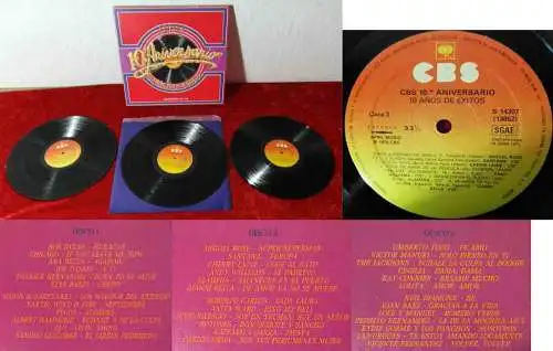 3LP Box 10 Aniversario - 10 Anos de Exitos (CBS 14307) Spain 1979 Bob Dylan....