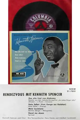 EP Kenneth Spencer: Rendezvous mit Kenneth Spencer  (Columbia SEGW 21-7801) D