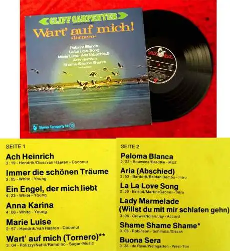 LP Cliff Carpenter: Wart auf mich - Stereo Tanzparty Nr. 13 (Hansa 89 544 ZT) D