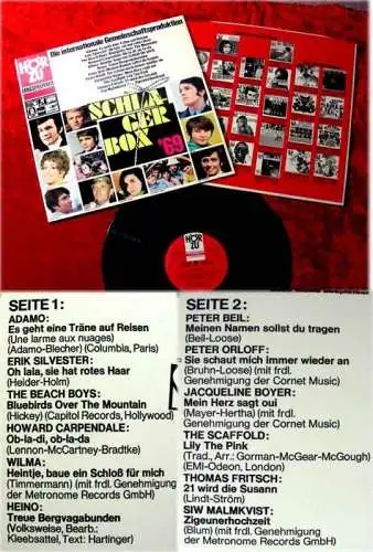 LP Schlagerbox 1969 Hör Zu Adamo Jacqueline Boyer Beach