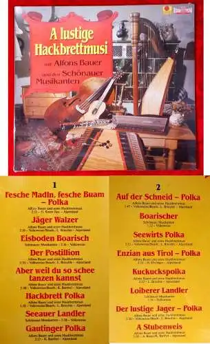 LP Alfons Bauer & Schönauer Musikanten: A Lustige Hackbrettmusi (Ariola Isarton)