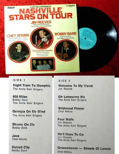 LP Nashville Stars on Tour - Live Recording - Bobby Bare Chet Atkins Jim Reeves