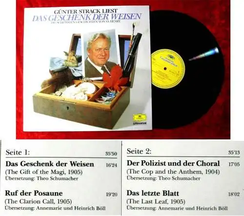 LP Günter Strack: Das Geschenk der Weisen - Geschichten von O´Henry (DGG) D 1988