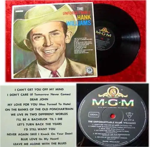 LP Hank Williams The Unforgettable alte deutsche MGM Pr