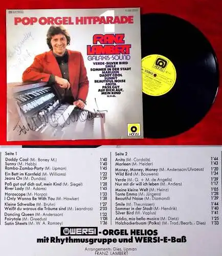 LP Franz Lambert: Pop Orgel Hitparade 1 (Hör Zu 1C 056-32 033) Signiert D 1977