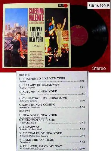 LP Caterina Valente: I Happen to Like New York (SLK 16 290 P)