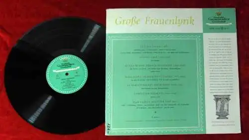 LP Große Frauenlyrik - Joana Maria Gorvin Käthe Gold Marianne Hoppe Maria Becker