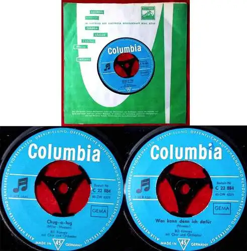 Single Bill Ramsey: Chug-A-Lug / Was kann denn ich dafür (Columbia C 22 884) D