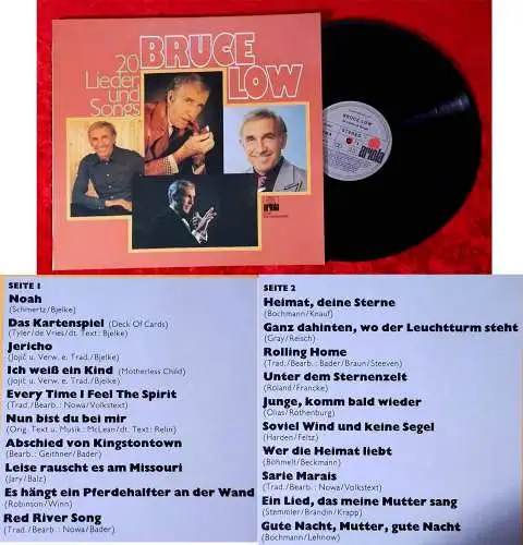 LP Bruce Low: 20 Lieder und Songs (Ariola Clubsonderauflage 63 082) D