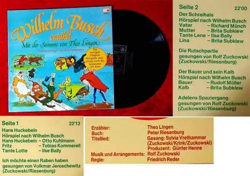 LP Wilhelm Busch erzählt 1 Theo Lingen Sylvia Vrethammar (Metronome) D 1977