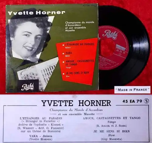 EP Yvette Horner (Pathé 45 EA 79) F