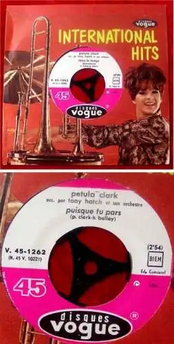 Single Petula Clark Dans les temps Downtown frz. Versio