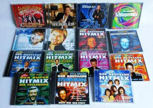 15 CD´s Deutsche Hitmixe - Uwe Hübner - Nik P. - Michael Wendler und mehr...