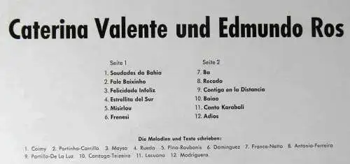 LP Caterina Valente & Edmundo Ros (Decca BLK 16184-P) D