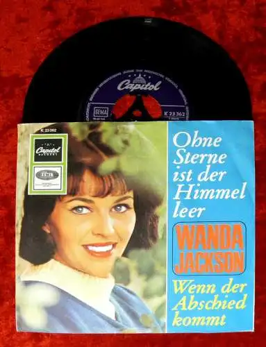 Single Wanda Jackson: Ohne Sterne ist der Himmel leer (Capitol K 23 362) D 1964