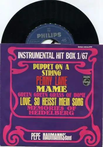 Single Pepe Naumann´s Band: Instrumental Hit Box 1/67 (Philips 346 054 PF) D