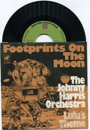 Single Johnny Harris Orchestra: Footprints On The Moon (Warner Bros. A 7319) D