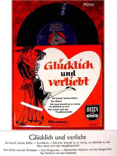 EP Glücklich und verliebt  - Geschwister Hofmann Karl Golgowsky (Decca) D