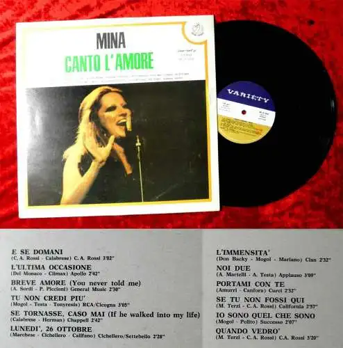 LP Mina: Canto L`Amore (Variety REL-ST 19123) Serie Penny / Italien 1973
