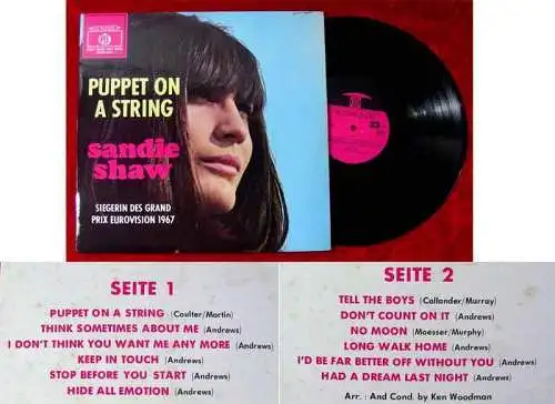 LP Sandie Shaw: Puppet on a String (Hit-Ton HTSLP 340 036) D 1967