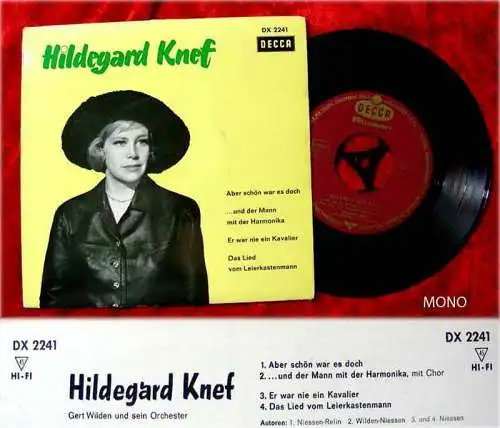 EP Hildegard Knef Aber schön war es doch Decca DX 2241