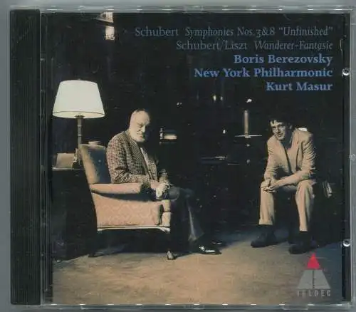 CD Boris Berezovsky / Kurt Masur: Schubert Symphonies 3 & 8 (Teldec) 1998