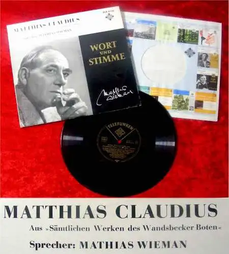25cm LP Mathias Wieman spricht Matthias Claudius
