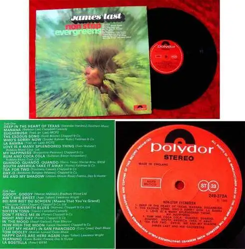 LP James Last: Non Stop Evergreens (Polydor 249 370 Stereo) UK 1969