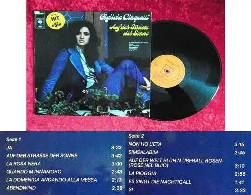 LP Gigliola Cinquetti: Auf der Straße der Sonne (CBS 80 238) D 1974