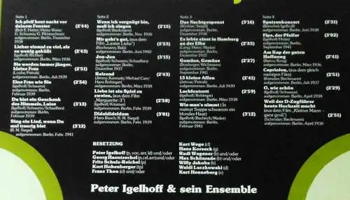 2LP Peter Igelhoff: Wenn ich vergnügt bin, muss ich singen (Odeon 1C 134-32 746)