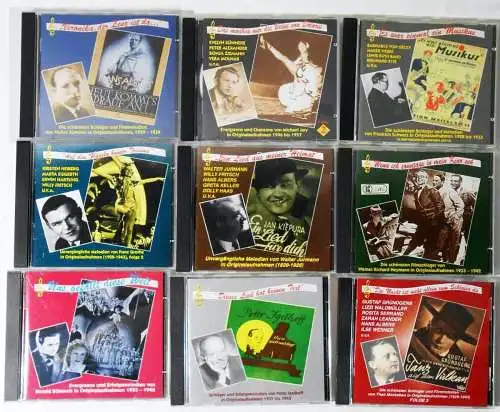 9 CD´s Originalaufnahmen von damals - Serie mit dem Violinschlüssel - Sammlung -