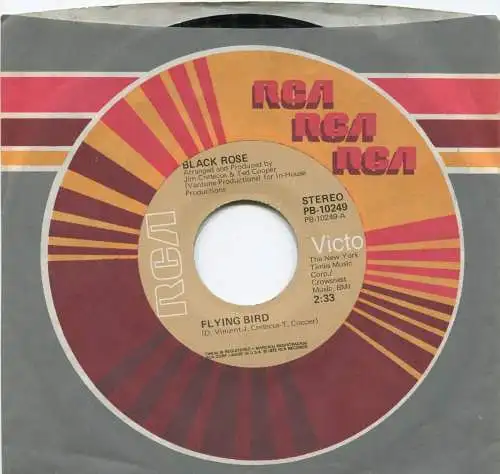 Single Black Rose: Flying Bird (RCA PB-10249) US 1974 Promo
