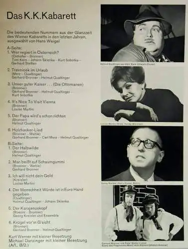 LP Das K.K. Kabarett - Höhepunkte Wiener Kabarettprogramme - (SR International) 