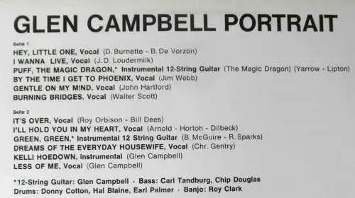 LP Glen Campbell: Portrait (Capitol 1C 062-80 108) D 1967