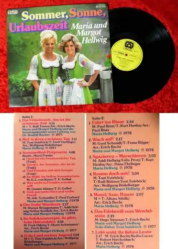 LP Maria & Margot Hellwig: Sommer, Sonne, Urlaubszeit (Hör Zu 1C 056-45 629) D