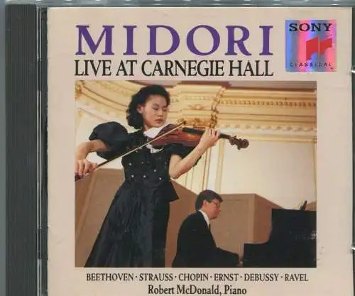 CD Midori: Live at Carnegie Hall (Sony) 1991