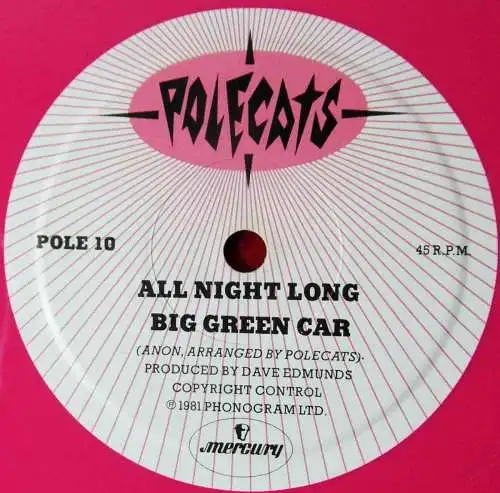 25cm EP Polecats: John, I´m Only Dancing (Mercury POLE 10) pink vinyl UK 1981