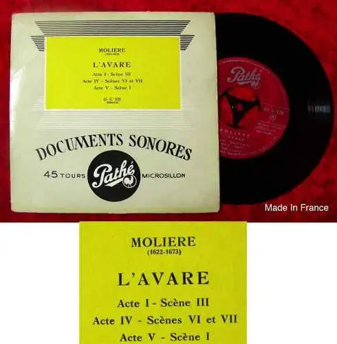 EP Moliere: L´Avare -  Szenen  Rarität