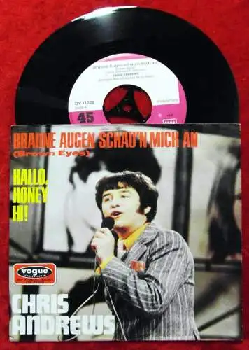 Single Chris Andrews: Braune Augen schauen mich an (Vogue DV 11028) D 1970