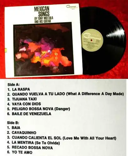 LP Tony Mottola & his Guitar: Mexican Songs (Command 299 016) D