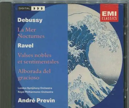 CD André Previn: Debussy - La Mer - Nocturnes / Ravel (EMI) 1991