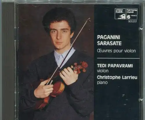 CD Tedi Papavrami - Christophe Larrieu: Paganini Sarasate (Harmonia Mundi) 1990