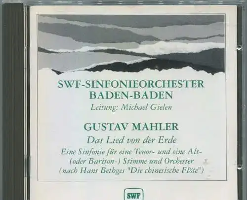 CD Mahler: Lied von der Erde - SWF Sinofnieorchester Baden Baden M. Gielen 1992