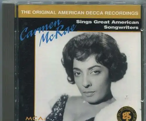 CD Carmen McRae Sings Great American Songwriters (MCA) 1993