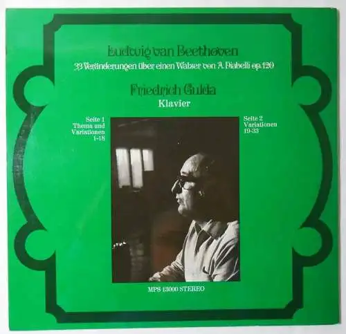 LP Friedrich Gulda: Beethoven 33 Veränderungen über einen Walzer (MPS 13 000) D