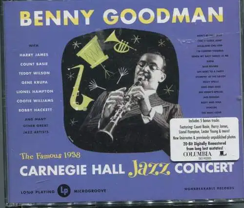 2CD Benny Goodman: Carnegie Hall Jazz Concert 1938 (Columbia) 1999