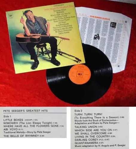 LP Pete Seeger: Seeger´s Greatest Hits (CBS S 63 008) D