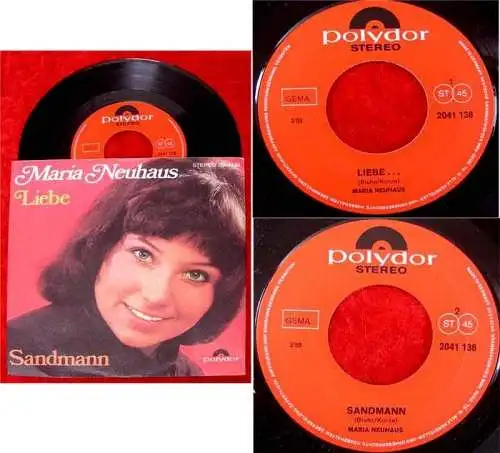 Single Maria Neuhaus Liebe Sandmann 1971