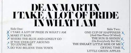LP Dean Martin; I Take A Lot Of Pride In What I Am (Reprise 6338) US 