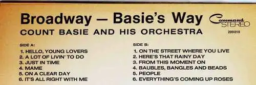 LP Count Basie: Broadway - Basie´s Way (Command 299 019) D 1967 Promo